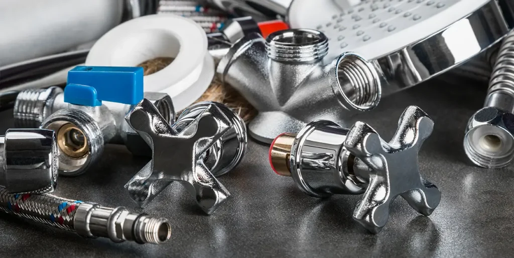 Plumbing fixtures all grouped together